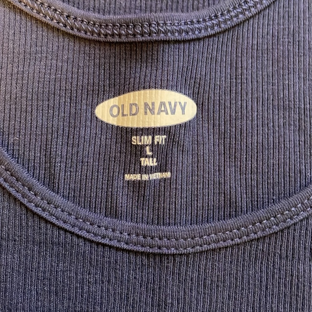 NWOT 3-Pack Old Navy Women’s Slim-Fit Rib-Knit Tank Top Blue Large 12-14 Tall - Picture 9 of 16